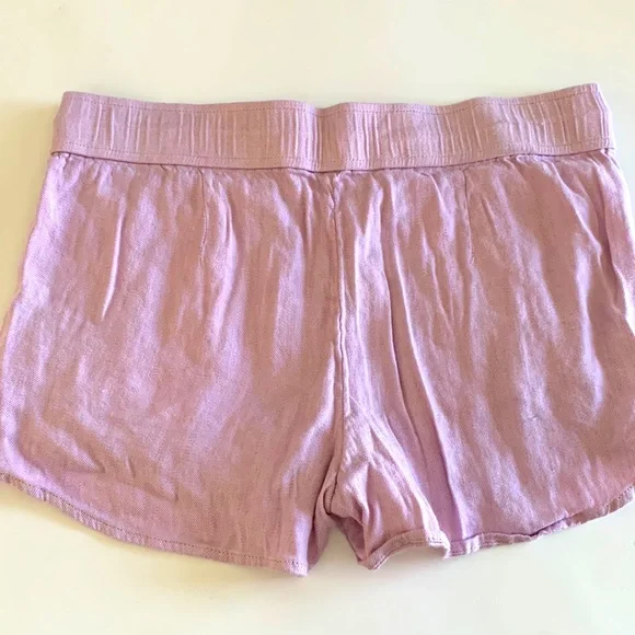 Loft Linen Blend Drawstring Shorts Pink size small - Picture 3 of 3